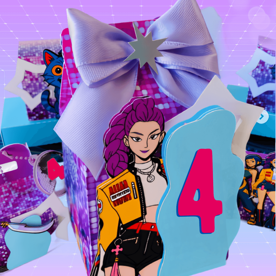 KPop Demon Hunters Party Favor Boxes | 5 Printable Candy Boxes | Birthday Party Favors - Imagen 5