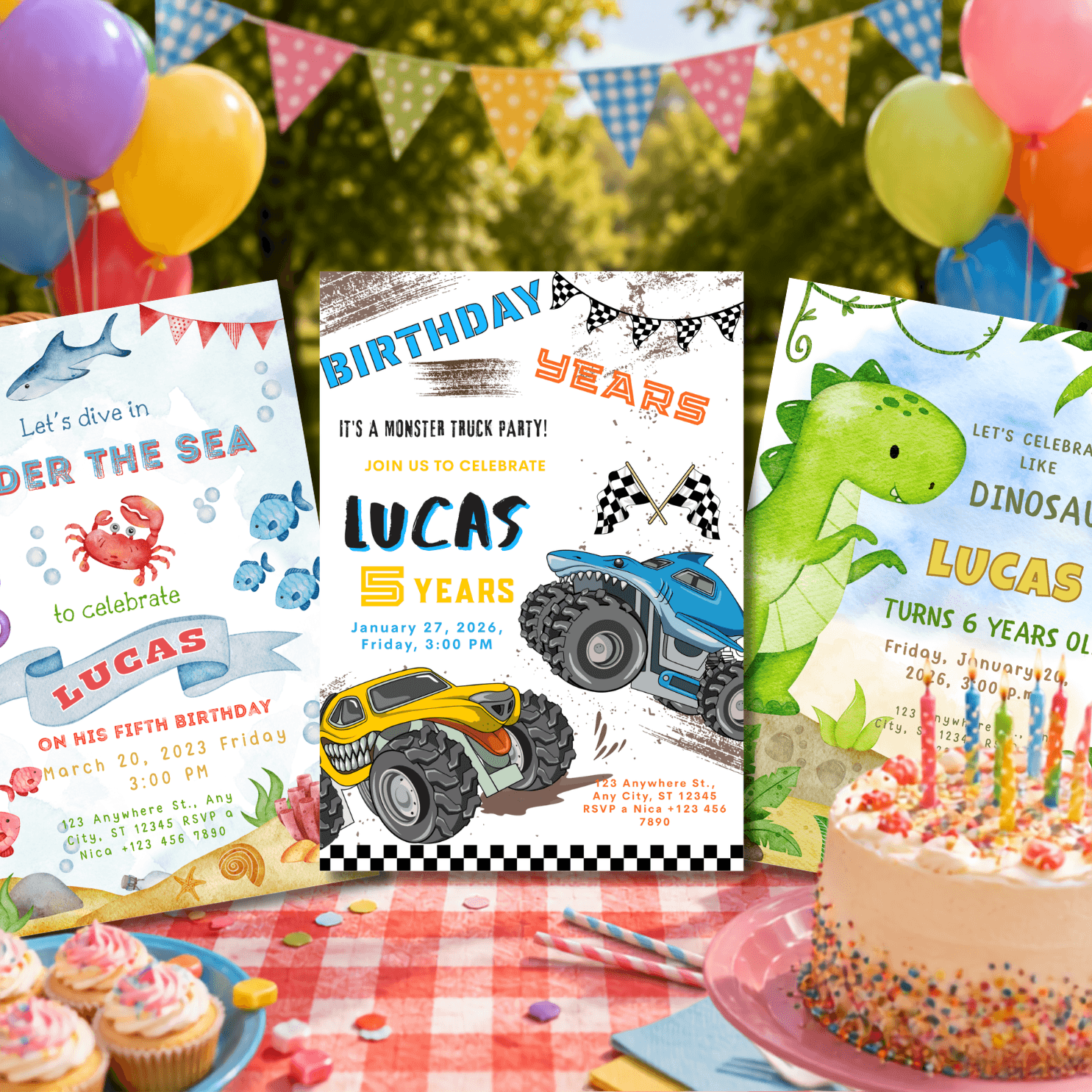 500+ Digital Invitation Templates | Editable Canva Birthday Invitations - Imagen 2