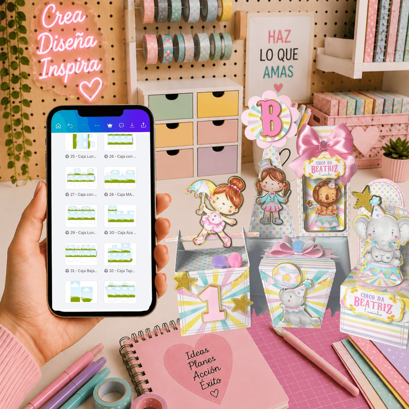 250+ Editable Canva Templates | Party Favor & Party Decoration Bundle - Imagen 4