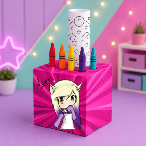 600+ Printable Crayon Holder Boxes | Cube Party Favors + PDF Bundle