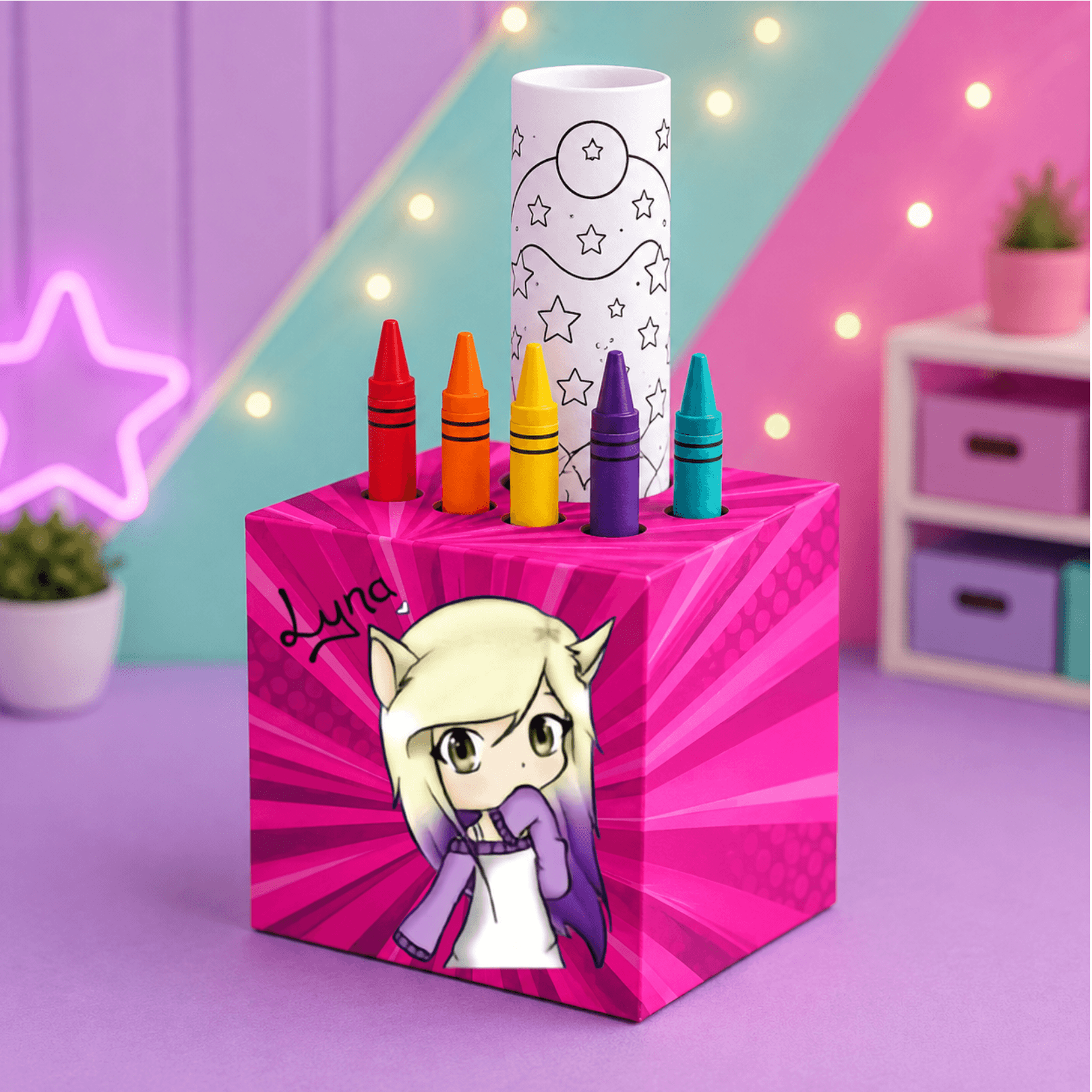 600+ Printable Crayon Holder Boxes | Cube Party Favors + PDF Bundle - Imagen 2