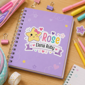 80+ Editable School Name Labels | Editable Canva Templates | Shaped Labels
