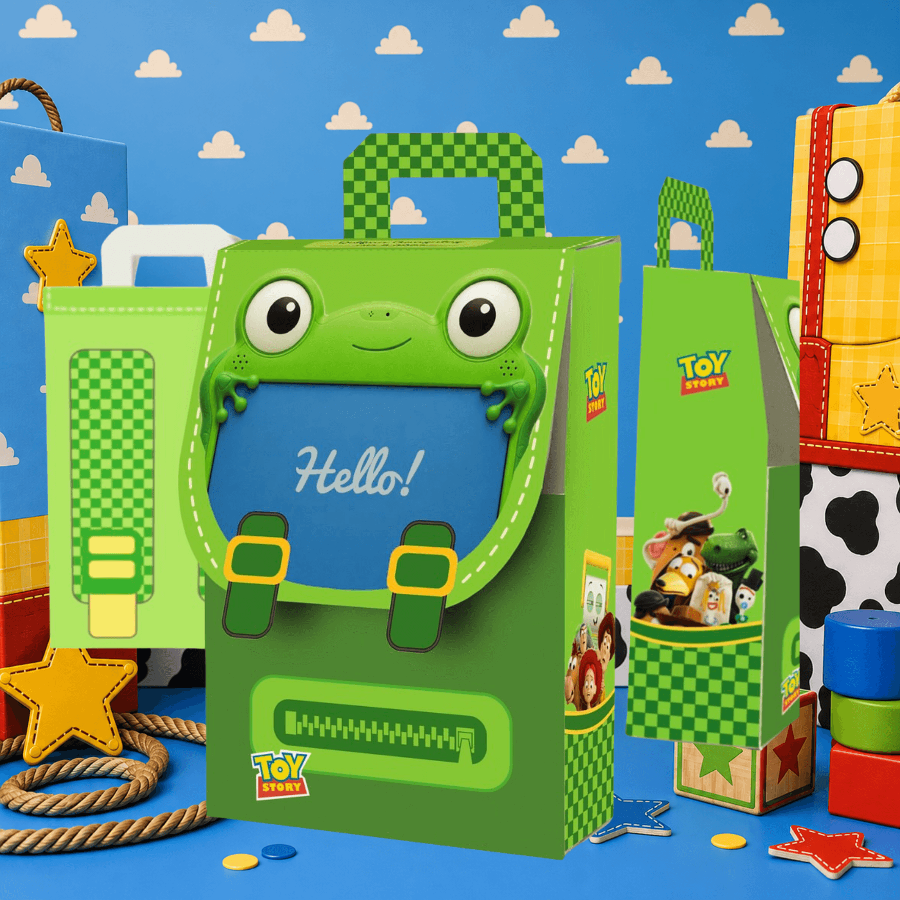 Printable Backpack Party Favor Box Template | Editable Canva & PDF | Candy Treat Box - Imagen 3