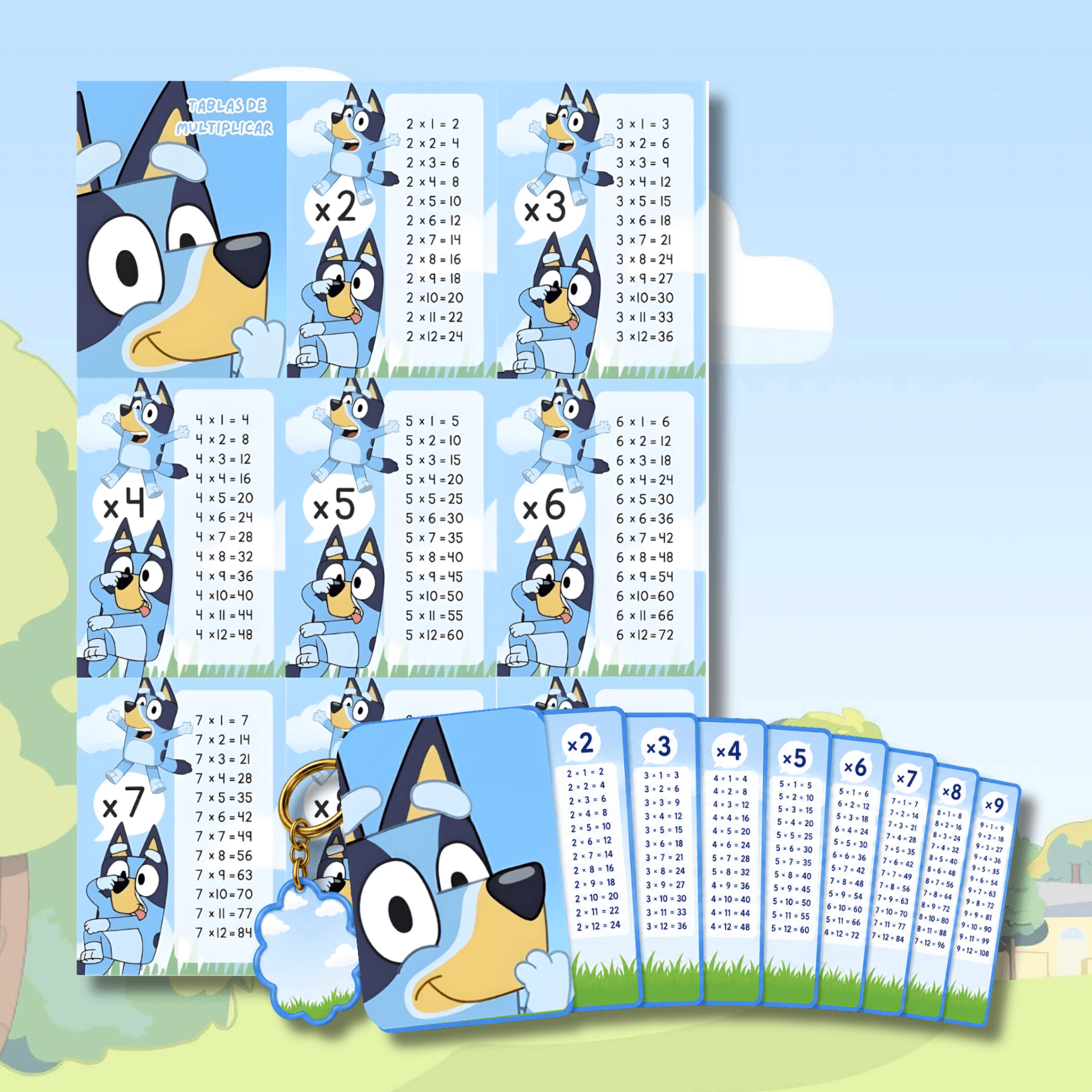150+ Printable Multiplication Tables | Canva & PDF | Perfect for Keychains - Imagen 3