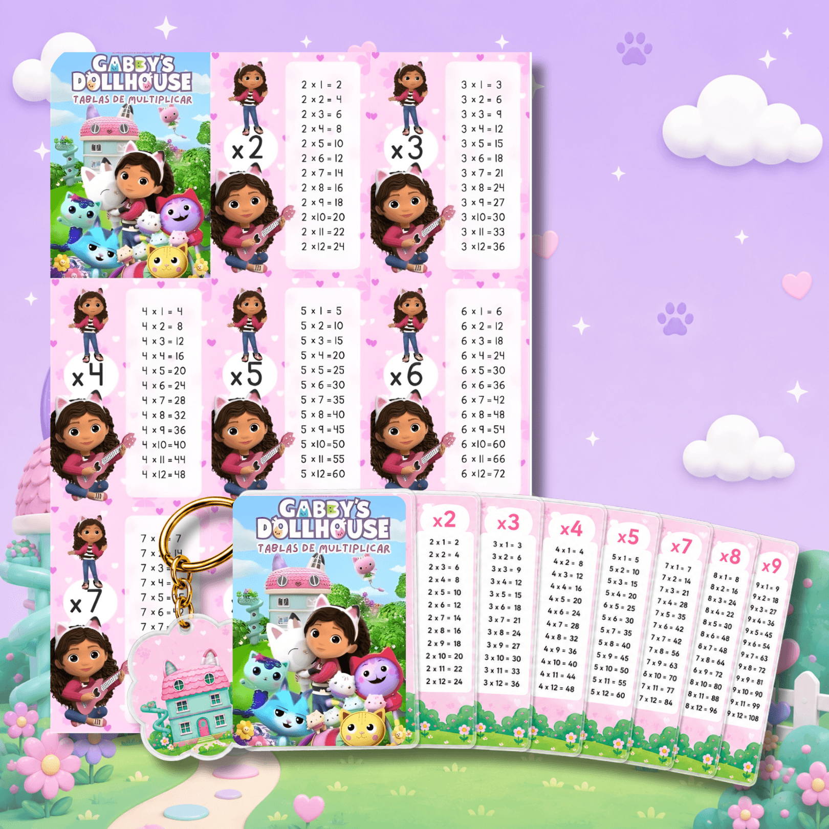 150+ Printable Multiplication Tables | Canva & PDF | Perfect for Keychains - Imagen 4