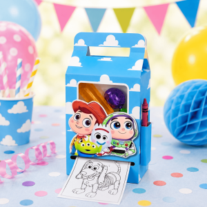 2-in-1 Party Favor Box Templates | Candy Box + Coloring Pages | Editable Canva Printable